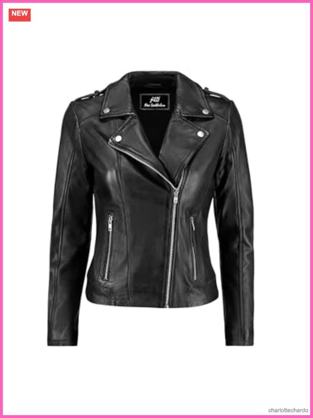 Lambskin Leather Jacket Biker Motorcycle Zip-Up Moto Coat